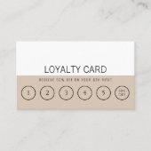 Moderne Beige Neutral Trendy Elegant Unique 6 Punc Klantenkaartje (Voorkant)