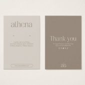 Moderne Beige Oorbel Sieraden Display Kaart (Voorkant /achterkant)