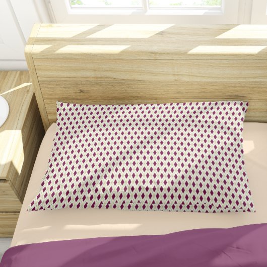 Moderne Beige Paarse Geometrische Argyle Patroon Kussensloop