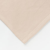 Moderne Beige Persoonlijk Monogram Fleece Deken (Hoek)