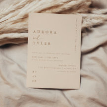 Moderne Beige Script Bruiloft