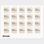 Moderne beige sojakaars label (Vel)