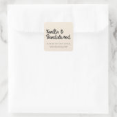 Moderne beige sojakaars label (Tas)