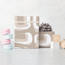 Moderne Beige Taupe Zachte Beweging Abstract Patro