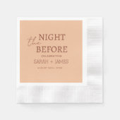 Moderne Beige Terracotta repetitie diner bruiloft Servet (Voorkant)