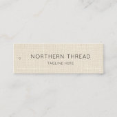 Moderne Beige Textuur Kledinglabel Mini Visitekaartje (Voorkant)