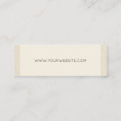 Moderne Beige Textuur Kledinglabel Mini Visitekaartje (Achterkant)