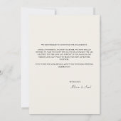 Moderne Beige Verlovingsaankondigingskaart Aankondiging (Achterkant)