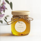 Moderne Beige Waterverf Bloemenbruiloft Ronde Sticker