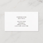 Moderne Beige Wit Kant Patroon Interieur Designer Visitekaartje (Achterkant)