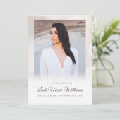 Moderne Beige Wolken Memorial begrafenis Bedankkaart (Staand voorkant)