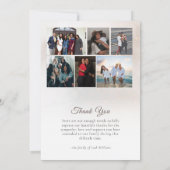 Moderne Beige Wolken Memorial begrafenis Bedankkaart (Achterkant)