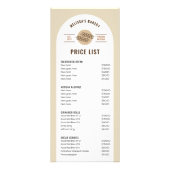 Moderne Beige Zuurdesembrood Bakkerij prijslijst Reclamekaart (Voorkant)