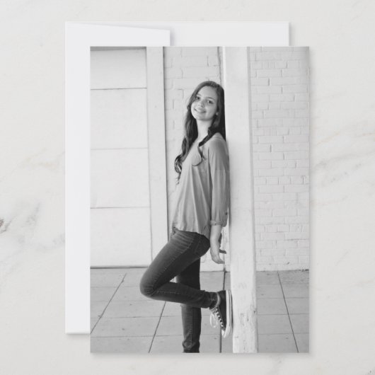 Moderne bekendmaking Afstuderen Bedankkaart (Achterkant)