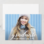 Moderne bekendmaking Afstuderen | Foto Afstuderen Aankondiging (Voorkant / Achterkant)