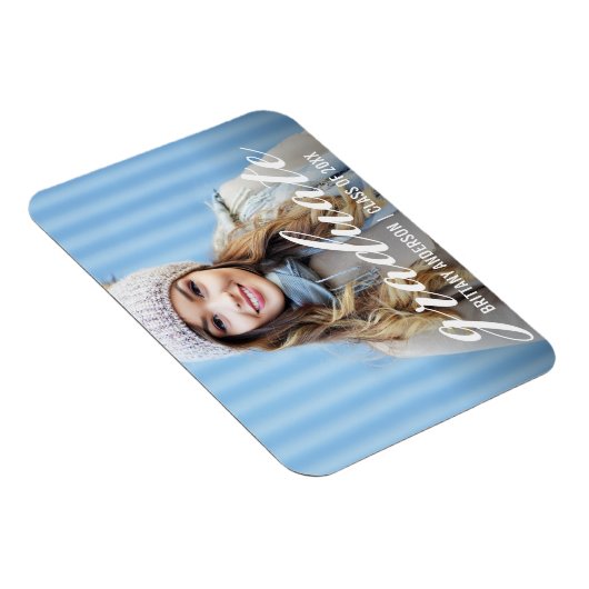 Moderne bekendmaking Afstuderen | Foto Afstuderen Magneet (Rechterzijde)