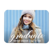 Moderne bekendmaking Afstuderen | Foto Afstuderen Magneet (Horizontaal)