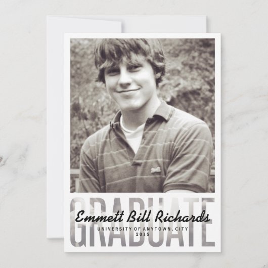 Moderne bekendmaking Afstuderen Kaart (Voorkant)