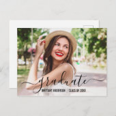 Moderne bekendmaking van de Foto van het Manuscrip Uitnodiging Briefkaart (Voorkant / Achterkant)