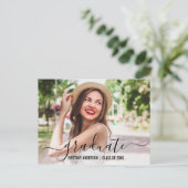 Moderne bekendmaking van de Foto van het Manuscrip Uitnodiging Briefkaart (Staand voorkant)