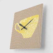 Moderne beker en strips vierkante klok (Hoek)