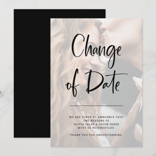 moderne bekleding | Foto Huwelijk Verandering van Kaart (Voorkant / Achterkant)