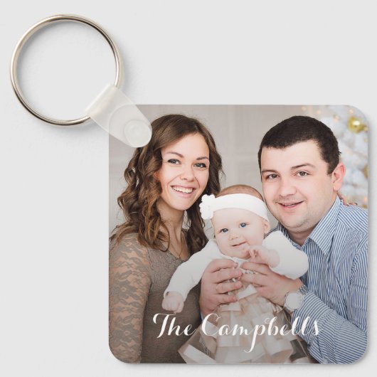 Moderne Bekleding Persoonlijke Foto Sleutelhanger (Voorkant)