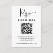 moderne bekleding | Trouwen RSVP met QR-code Informatiekaartje (Voorkant)