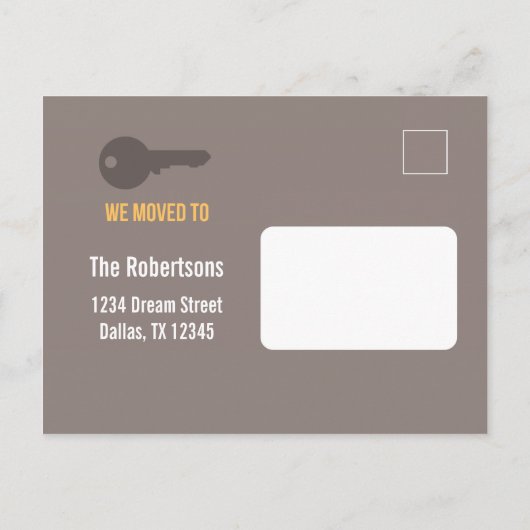 Moderne belangrijke bewegende Briefkaarten (Achterkant)