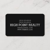 Moderne belangrijke Visitekaartje voor onroerend g (Achterkant)