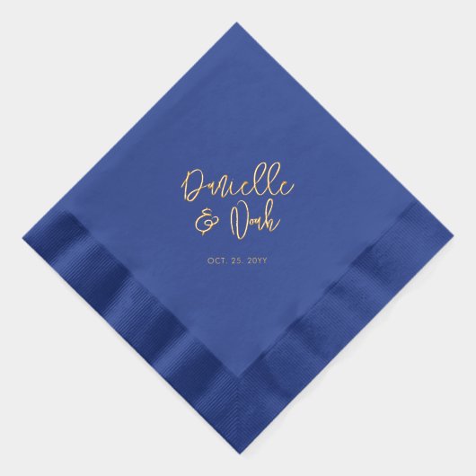Moderne belettering koppels naam aangepaste bruilo folie servetten (Rechts)