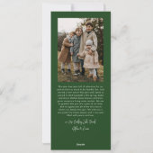 Moderne belettering Vijf slanke foto Vrolijk Kerst Feestdagenkaart (Achterkant)