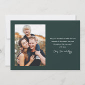 Moderne belettering Vrolijk Kerstfeest 2 Foto Feestdagenkaart (Achterkant)