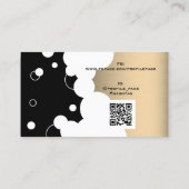 Moderne belletjes patroon van metallisch visitekaa visitekaartje (Achterkant)