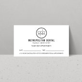 Moderne benoeming Dentist Teeth Black Logo Visitekaartje