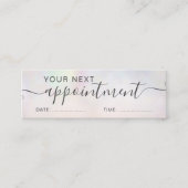 Moderne benoeming van de pearl nacre ombre blush mini visitekaartje (Voorkant)