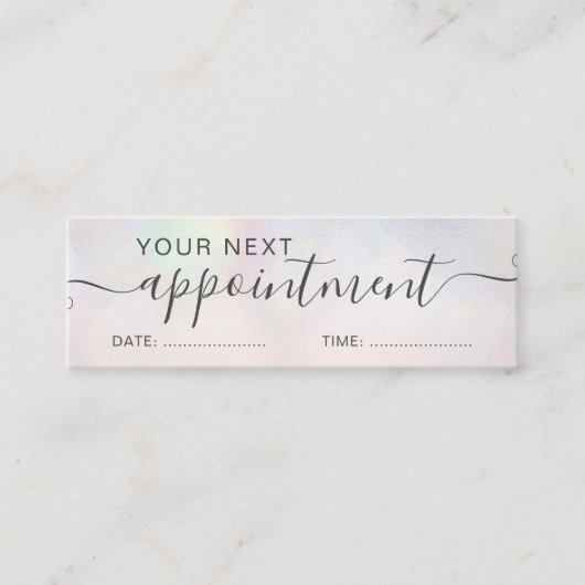 Moderne benoeming van de pearl nacre ombre blush mini visitekaartje (Voorkant)