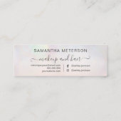 Moderne benoeming van de pearl nacre ombre blush mini visitekaartje (Achterkant)
