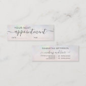 Moderne benoeming van de pearl nacre ombre blush mini visitekaartje (Voorkant / Achterkant)