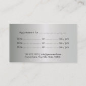 Moderne benoeming van metaalhaarzout afsprakenkaartje (Achterkant)