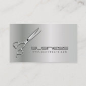 Moderne benoeming van metaalhaarzout afsprakenkaartje (Voorkant)