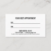 Moderne Benoeming zwart-wit Afsprakenkaartje (Voorkant)