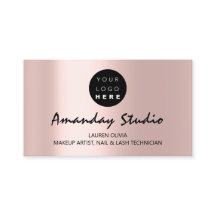 Moderne Benoemingskaart Roze Roze Aangepaste Logo