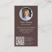Moderne beoordelingsverzoek met QR-code en foto Bo Visitekaartje (Voorkant)