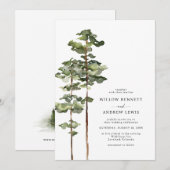 Moderne Berg Bruiloft Kaart (Voorkant / Achterkant)