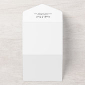 Moderne berg zomer strand bruiloft all in one uitnodiging (Buitenkant)