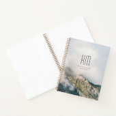 Moderne Bergavontuur Monogram (groot) Notitieboek (Binnen)