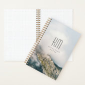 Moderne Bergavontuur Monogram (voor mannen) Notitieboek (Binnen)