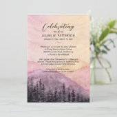 Moderne bergdennen Viering van het leven Foto Kaart (Staand voorkant)