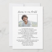 Moderne bergdennen Viering van het leven Foto Kaart (Achterkant)